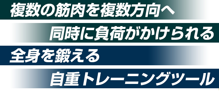 複数方向に複数の筋肉が鍛えられる